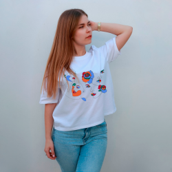 Camiseta Arte Abstracto blanca