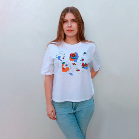Camiseta Arte Abstracto blanca